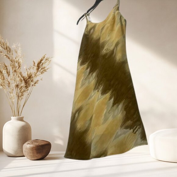 Rene Margo Spaghetti Strap Abstract Pattern Sundress Size Large - Picture 4 of 12